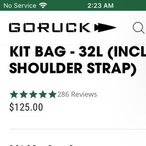 GoRuck military green travel duffel bag
